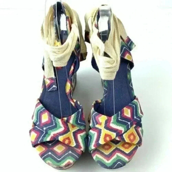Unionbay platform wedges size 8 powder-u 90s - Picture 3 of 9